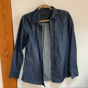Banana Republic faux denim button down